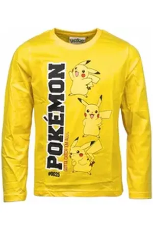 Pokemon POKÉMON Langarmshirt Pikachu Jungen Shirt aus Baumwolle Gr. 116- 152 cm gelb 152 cm