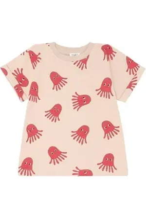 Hust & Claire T-Shirt Anton (1-tlg) Lustiges Oktopus-Design für einen verspielten Look braun 92