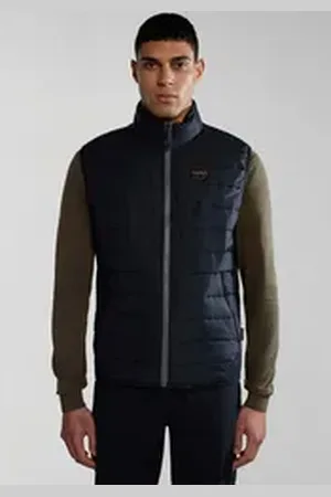 Napapijri Steppweste Mit Markenlabel an der Seite und innen; mit Stehkragen schwarz XL
