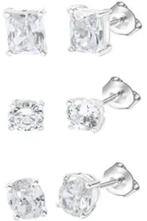 CELESTA Paar Ohrstecker 925 Sterling Silber rhodiniert Zirkonia weiß