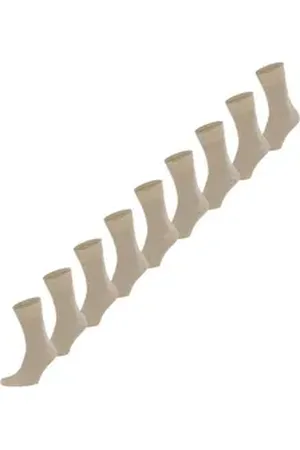 Nur Die Basicsocken Bambus (9-Paar) Socken günstig uni beige|grau 35-38