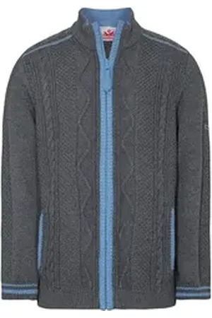 SPIETH & WENSKY Trachtenstrickjacke Sperber-Kinderstrickjacke blau|grau 98/104