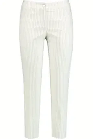 Gerry Weber Regular-fit-Jeans Hose Jeans verkürzt beige|weiß 48 R