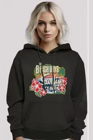 F4NT4STIC Kapuzenpullover The Beach Boys Musik Band Tropical Premium Qualität schwarz 4XL
