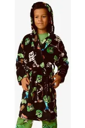 Next Kinderbademantel Fleece-Bademantel, Polyester (recycelt), Polyester schwarz 158-164 (13-14 J.)
