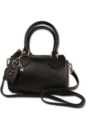 Florence Umhängetasche Umhängetasche Damen Handtasche (Umhängetasche, Umhängetasche), Damen Umhängetasche Leder, schwarz, Größe ca. 22cm schwarz
