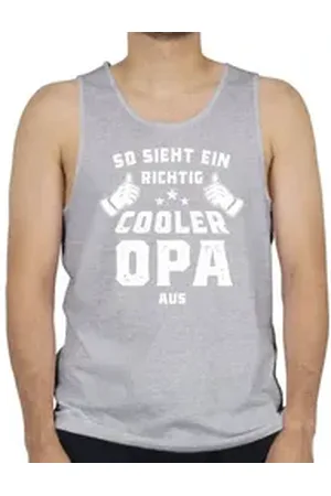 Shirtracer Tanktop So sieht ein richtig cooler Opa aus Opa Geschenke grau L