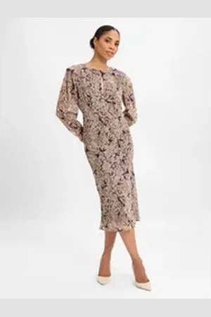 HUGO BOSS ORANGE A-Linien-Kleid Danzel grau 38