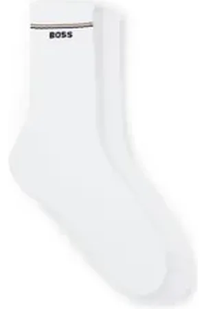 HUGO BOSS Socken 2P QS Iconic CC W (Packung, 2-Paar, 2er) mit -Logoschriftzug weiß 39-42