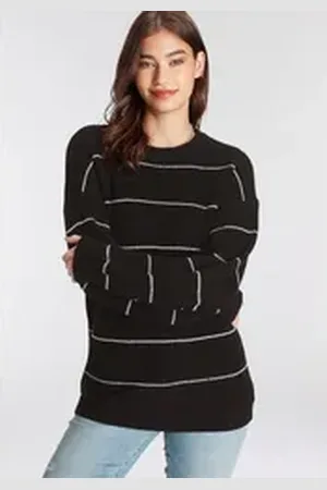 AJC Strickpullover mit Streifen schwarz 44/46