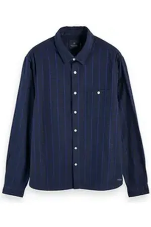 Scotch&Soda Fleecepullover Herren Hemd Oxford Long Sleeve 156864 blau L