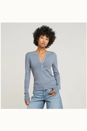 G-Star Langarmshirt blau M