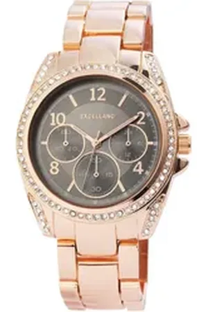 Excellanc Quarzuhr EX0251 Damenuhr mit Metallarmband, Damenuhr Metall