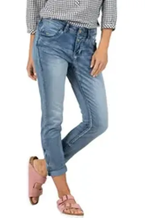 Timezone Slim-fit-Jeans SLIM NALITZ 7/8 mit Stretch blau W 28