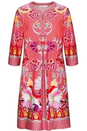 Bianca Druckkleid DANILO mit modernem Print in Trendfarben rot 46
