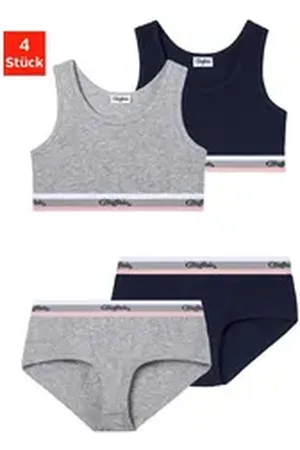 Buffalo Set: Bustier (Packung, 4-tlg., mit Panty) klassisch in schlichtem Design bunt|grau 146/152