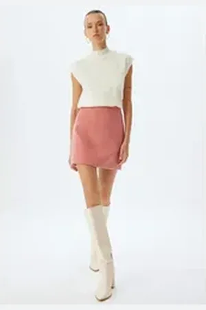 Koton Minirock Mini Länge A Form rosa 38