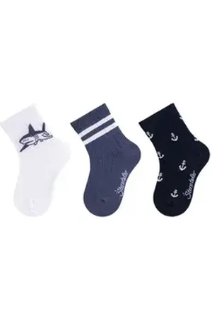 Sterntaler ® Feinsöckchen Socken 3er-Pack Hai (3-Paar, 3er-Pack) angenehm zu tragen, hautsympatisch und atmungsaktiv, im 3er-Pack weiß 18