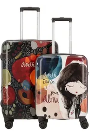 Anekke Trolleyset Viaje, 4 Rollen, (2-teilig, 2 tlg), ABS bunt