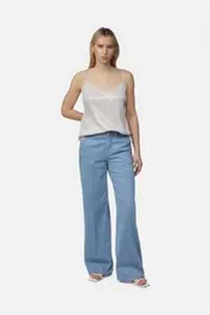 Comma, Comma 5-Pocket-Jeans Elastische Wide-Leg-Jeans im Loose Fit blau 42/REG