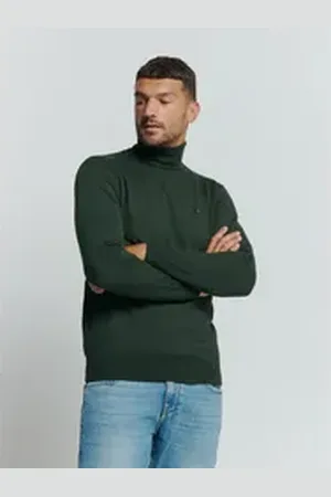 No Excess Rollkragenpullover Rollkragenpullover grün XXXL