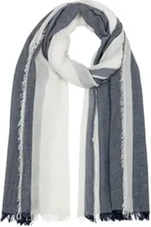 CASPAR Modeschal SC530 Damen Sommer Schal aus weicher Bambusfaser unifarben blau