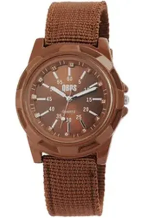 QBOS Quarzuhr QB0015 Herrenuhr mit Textilarmband, dunkelrot, Herrenuhr Textil