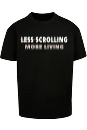 2Y T-Shirt Herren Less Scrolling Oversize Tee (1-tlg) schwarz XXL