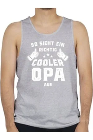Shirtracer Tanktop So sieht ein richtig cooler Opa aus Opa Geschenke grau M