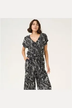 Kaffe Jumpsuit KAmira Plain Weave schwarz 40