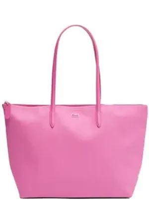 Lacoste Henkeltasche Damen Handtasche Lederimitat rosa