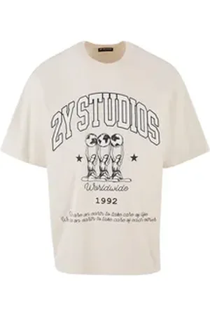 2Y T-Shirt Herren 2Y Globus Oversize Tee (1-tlg) weiß S