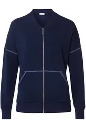 Hanro Sweatjacke Natural Living Sweat-jacken übergans-jacke jogging blau XL