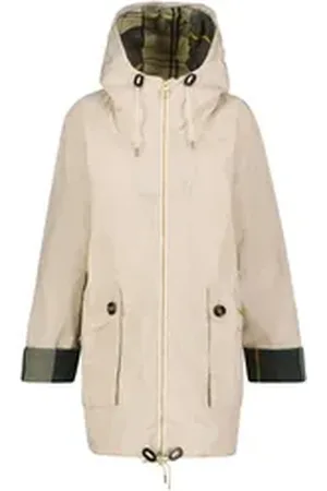 Barbour Parka Damen Parka KELDY SHOWERPROOF Relaxed Fit (1-St) weiß 42