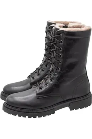 Dianetti Stiefel Boots Mädchen Teens 10010 Schnürboots Lammfell Schnürstiefelette 39 EU