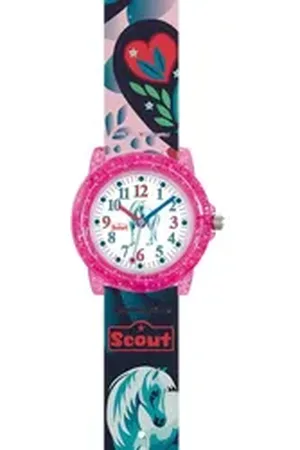 Scout Quarzuhr Mädchenuhr White Unicorn von aus Kunststoff, pink rosa