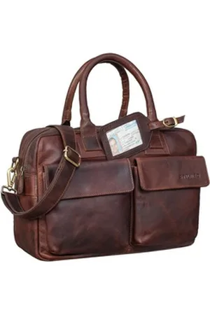 STILORD Laptoptasche "Carlo" Laptoptasche Leder Herren braun