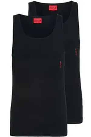 HUGO BOSS Tanktop Twin Pack (Packung, 2-tlg) mit Markenlabel in Kontrastfarbe schwarz S (48)
