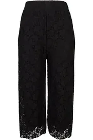 Urban classics Bequeme Jeans Damen Ladies Laces Culotte (1-tlg) schwarz S
