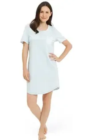 Rösch Damenbademantel 1253119, Knielang, 80% Baumwolle, 20% Polyester blau 40