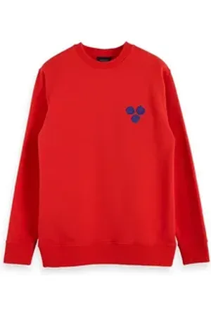 Scotch&Soda Fleecepullover Herren Pullover Crewneck Sweat 153578 rot XXL