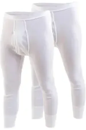 Hermko Lange Unterhose 3440 2er Pack Herren 3/4-lange Unterhose, wadenlang, Bio-Baumwolle weiß D 6 = EU L