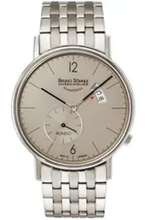 Bruno Söhnle BRUNO SÖHNLE Quarzuhr Glashütte Herrenuhr Rondo Big grau