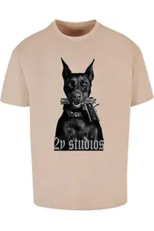 2Y T-Shirt Herren Doberman Oversize Tee (1-tlg) beige 4XL