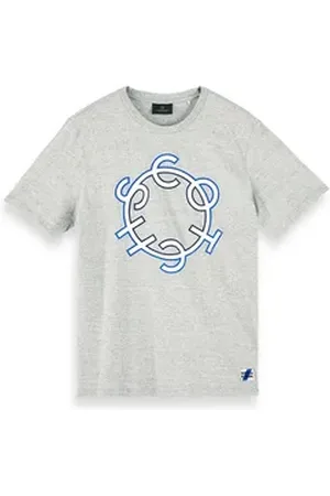 Scotch&Soda T-Shirt Herren T-Shirt Crew Neck Logo Tee 156804 grau L