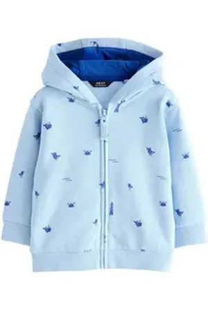 Next Kapuzenpullover Kapuzenjacke 100 % Baumwolle mit Print (1-tlg) blau 86-92 (1,5-2 J.)
