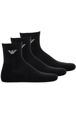 Emporio Armani Sportsocken Herren Socken 3er Pack Baumwolle (Packung, 3er Pack) schwarz