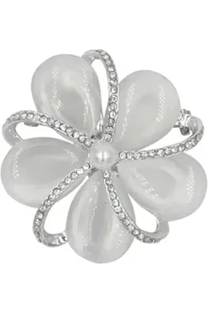 Firetti Brosche Schmuck Geschenk Ansteckschmuck Viola silberfarben