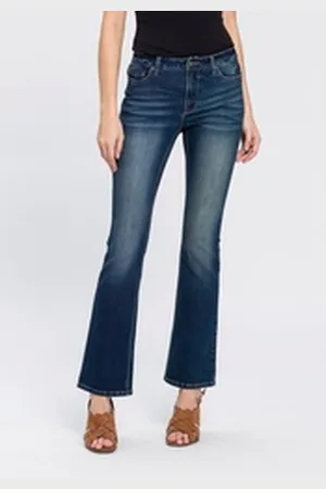 ARIZONA Bootcut-Jeans Baby Bootcut leicht ausgestelltes Bein, hohe Leibhöhe blau 42