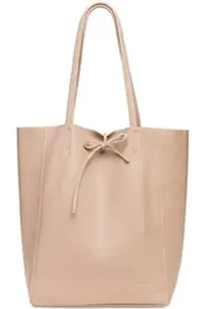 CASPAR Schultertasche - Großer Damen Leder Shopper Tasche - CLASSIC LINE - Modell No.780, elegant, robust & unempfindlich - 100% Echtleder - Handmade in Italy rosa